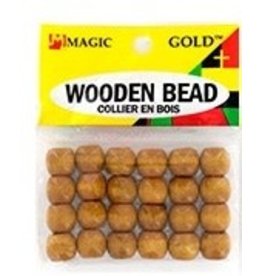 MAGIC WOODEN BEADS SMALL BEIGE - 24PCS