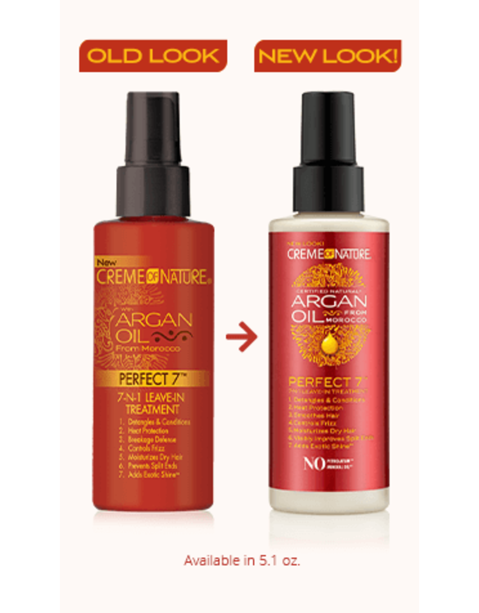CREME OF NATURE ARGAN OIL PERFECT 7 LEAVE-IN TREATMENT 125ML