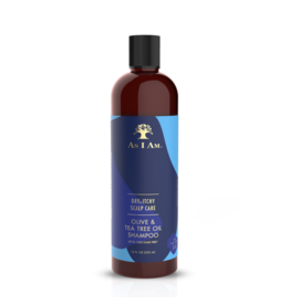 AS I AM DRY & ITCHY SCALP CARE OLIVE & TEA TREE OIL DANDRUFF SHAMPOO 12OZ