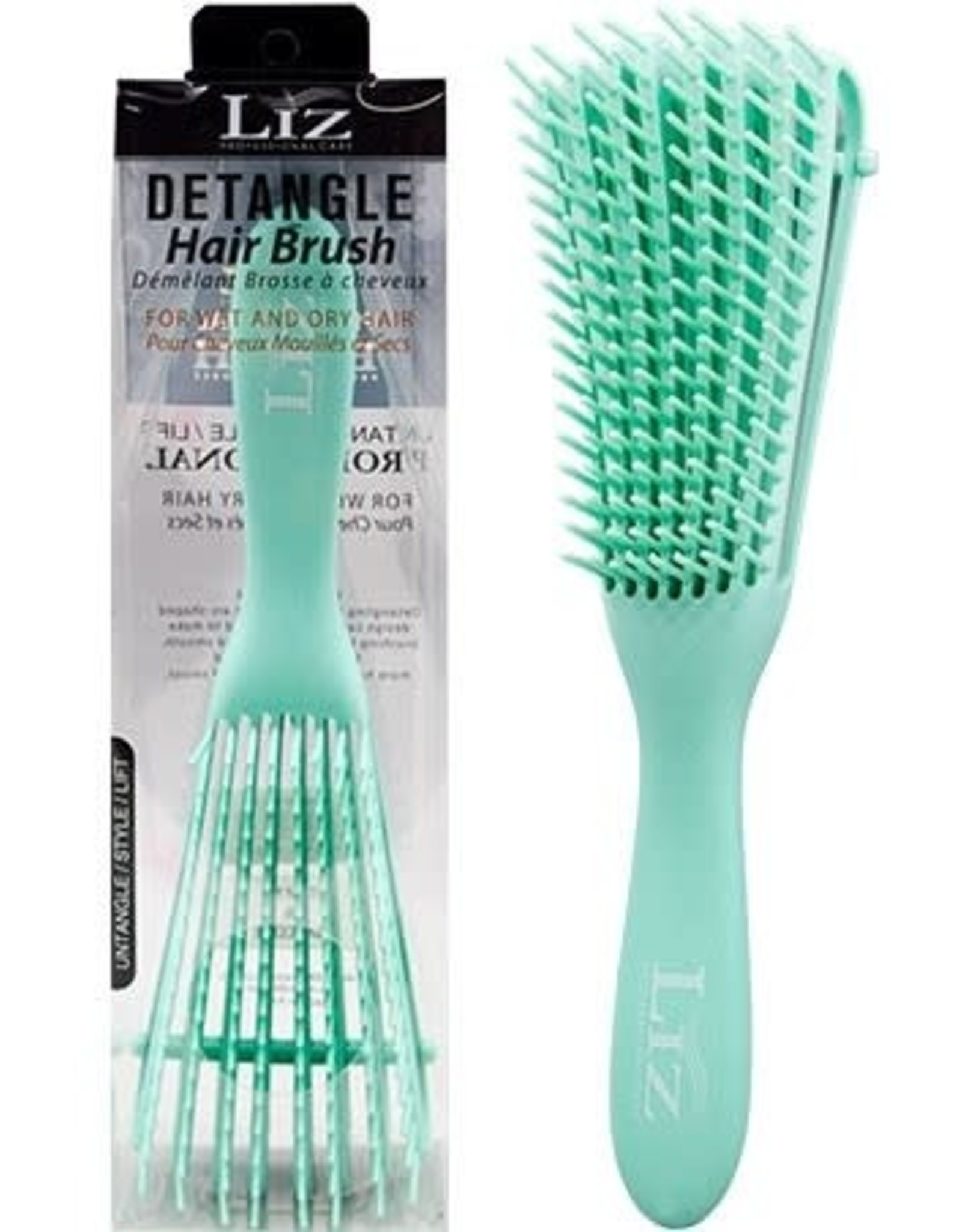 LIZ PROFESSIONAL CARE DETANGLE HAIR BRUSH - GREEN
