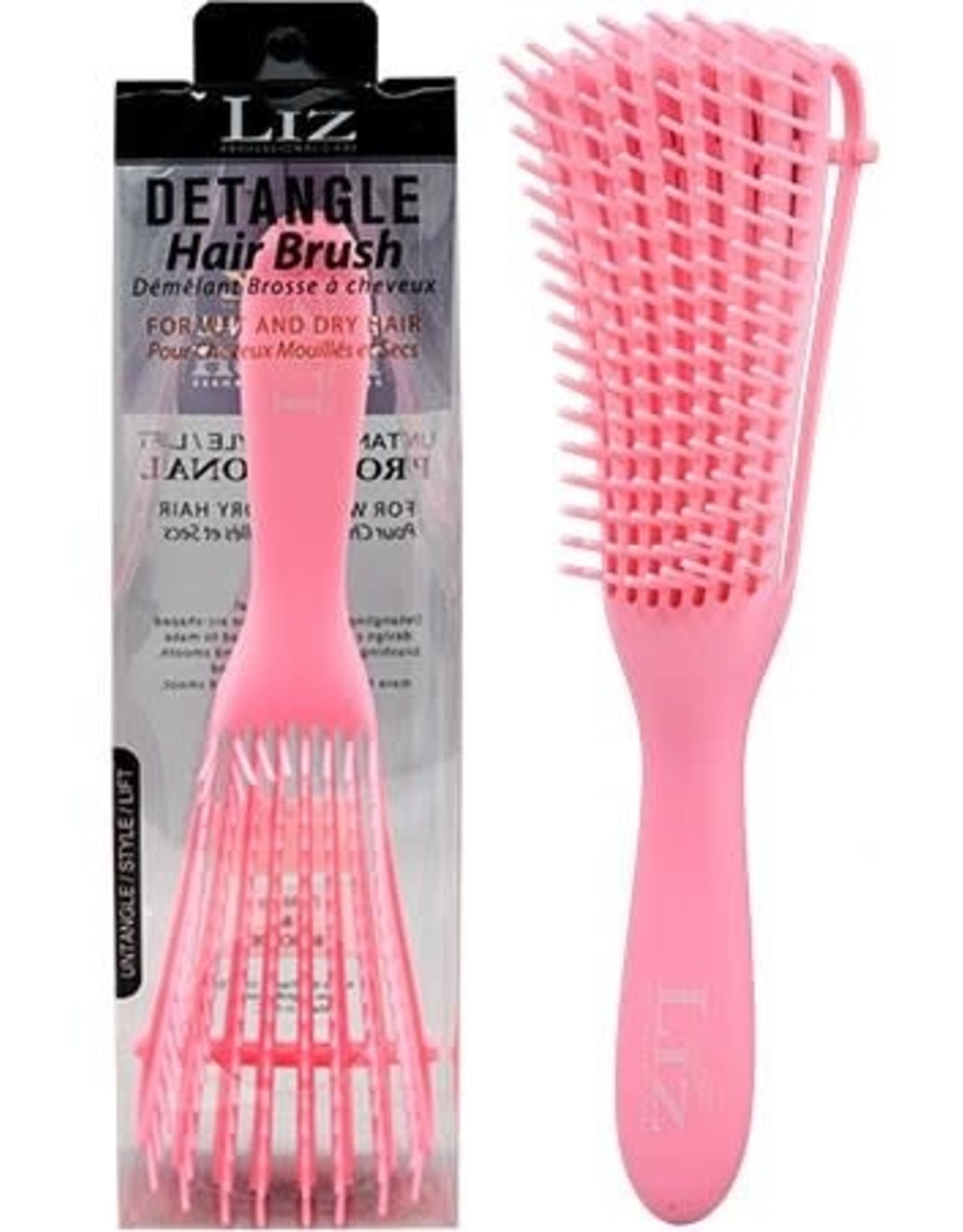 LIZ PROFESSIONAL CARE DETANGLE HAIR BRUSH - PINK
