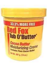 RED FOX TUB O' BUTTER COCOA BUTTER MOISTURIZING CREME 14OZ