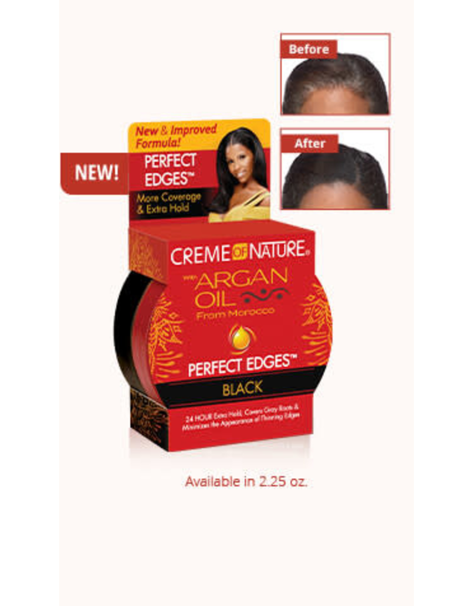 CREME OF NATURE PERFECT EDGES BLACK 2.25OZ