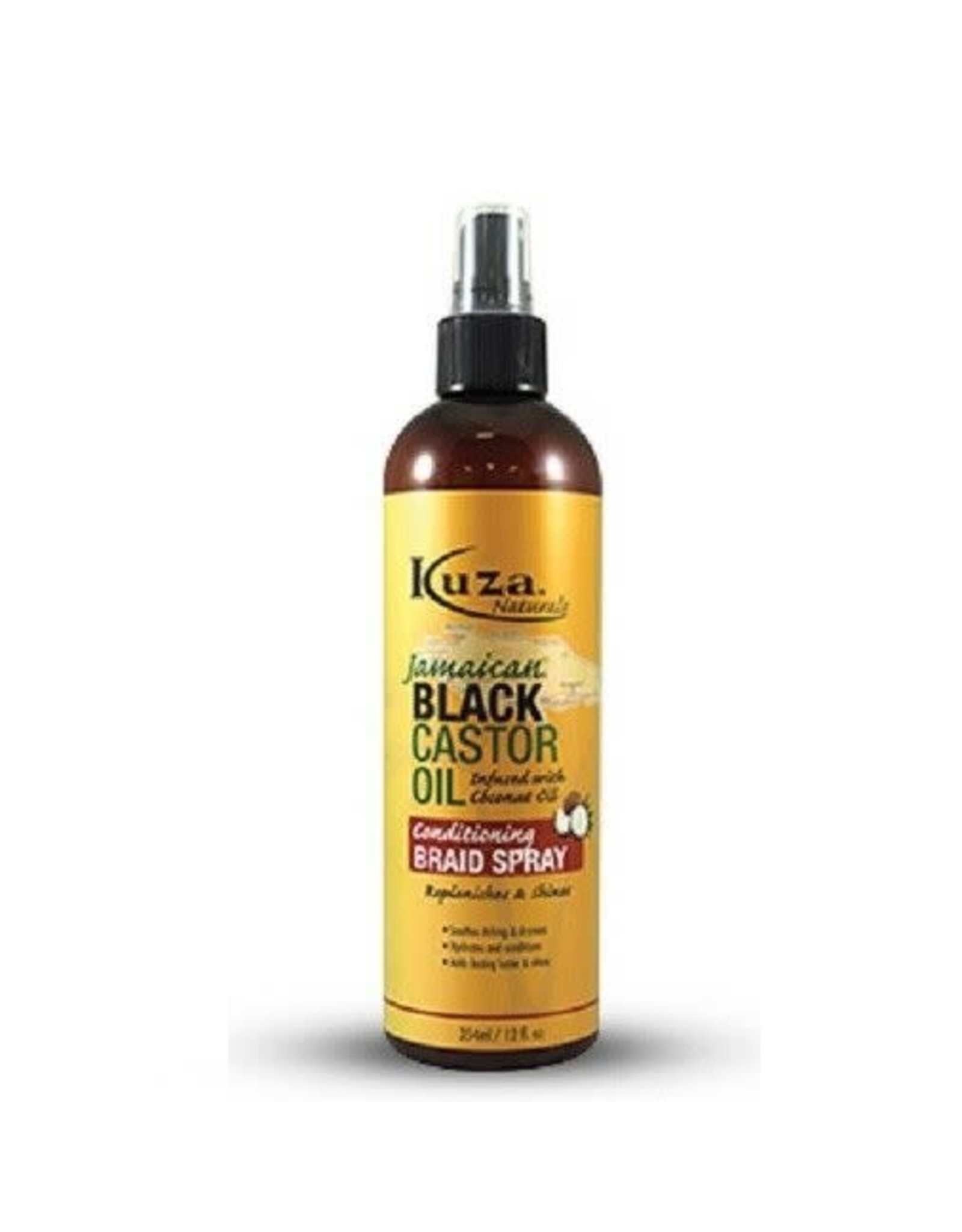 KUZA NATURALS JAMAICAN BLACK CASTOR OIL CONDITIONING BRAID SPRAY 12OZ