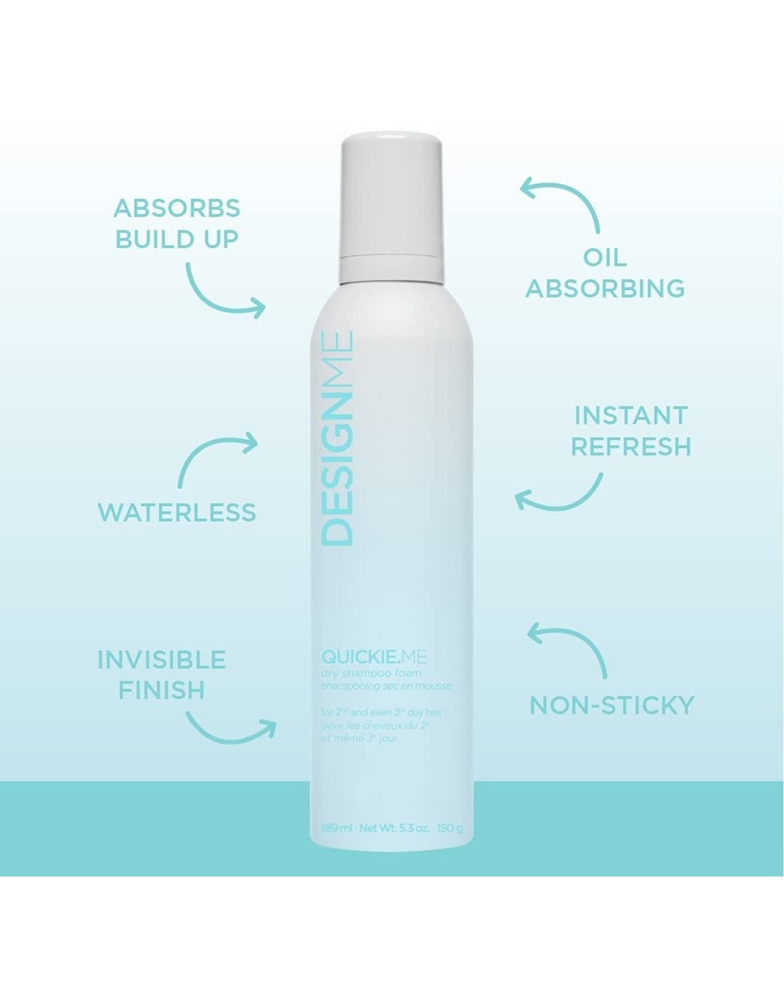 DESIGN.ME QUICKIE ME DRY SHAMPOO FOAM 189ML