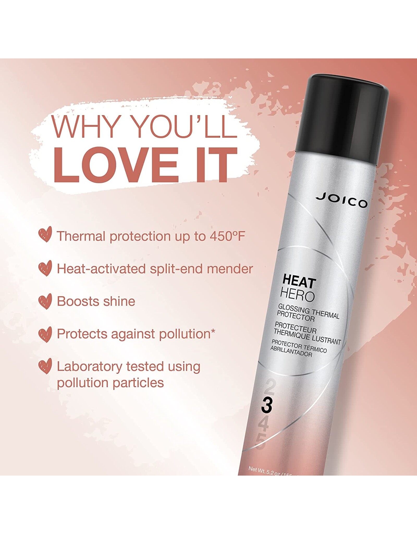 JOICO HEAT HERO GLOSSING THERMAL PROTECTOR 5.2OZ