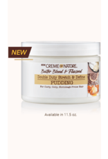 CREME OF NATURE BUTTER BLEND & FLAXSEED DOUBLE DUTY STRETCH & DEFINE PUDDING 11.5OZ