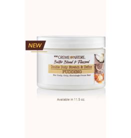 CREME OF NATURE BUTTER BLEND & FLAXSEED DOUBLE DUTY STRETCH & DEFINE PUDDING 11.5OZ