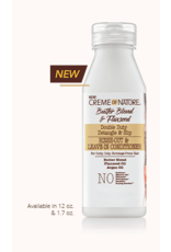 CREME OF NATURE BUTTER BLEND & FLAXSEED DOUBLE DETANGLE & SLIP RINSE-OUT & LEAVE-IN CONDITIONER 12OZ