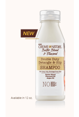 CREME OF NATURE BUTTER BLEND & FLAXSEED DOUBLE DETANGLE & SLIP SHAMPOO 12OZ