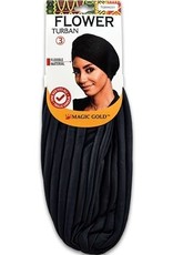 MAGIC FLOWER TURBAN - BLACK