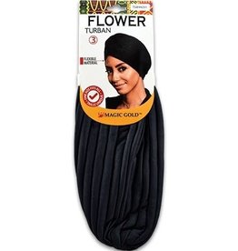 MAGIC FLOWER TURBAN - BLACK