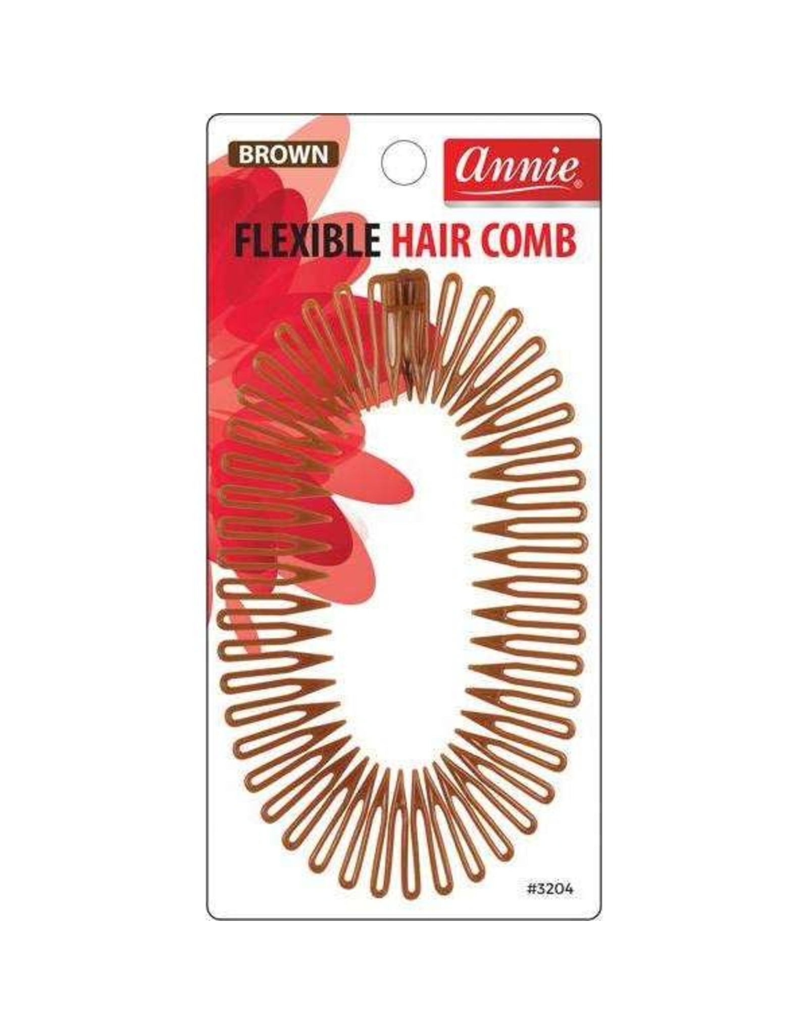 ANNIE FLEXIBLE HAIR COMB - BROWN