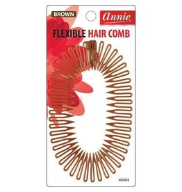 ANNIE FLEXIBLE HAIR COMB - BROWN