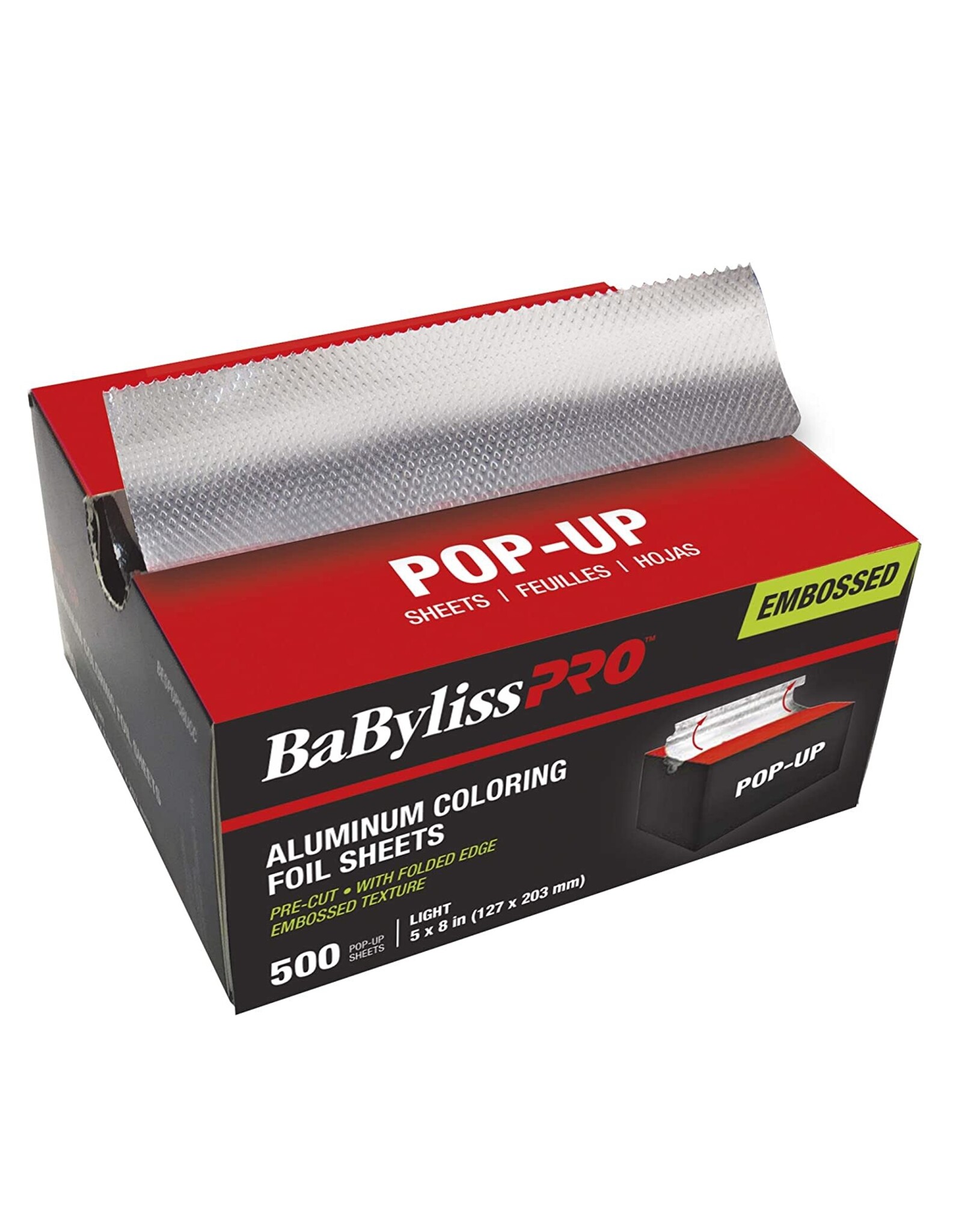 BABYLISS POP-UP ALUMINUM COLORING FOIL SHEETS 5" X 8"