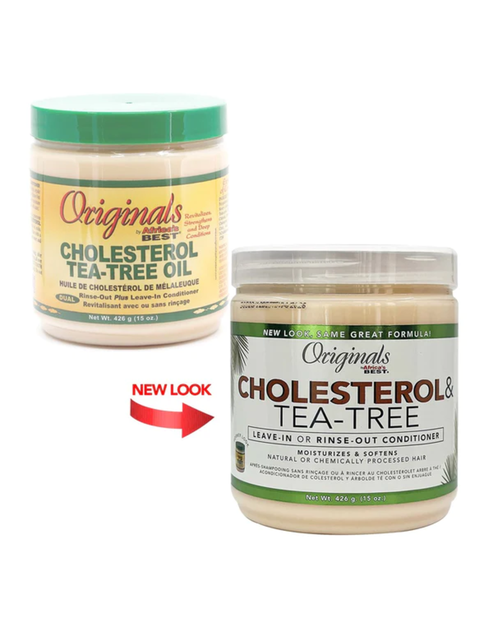 AFRICA'S BEST ORIGINALS CHOLESTEROL & TEA-TREE LEAVE-IN OR RINSE-OUT CONDITIONER