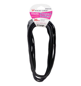 MAGIC ELASTIC PONYTAIL HOLDER 36CM X-LARGE BLACK