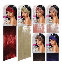 ANNIE MS. REMI SAPPHIRE STRETCHY SILKY EDGE LAYING SCARF