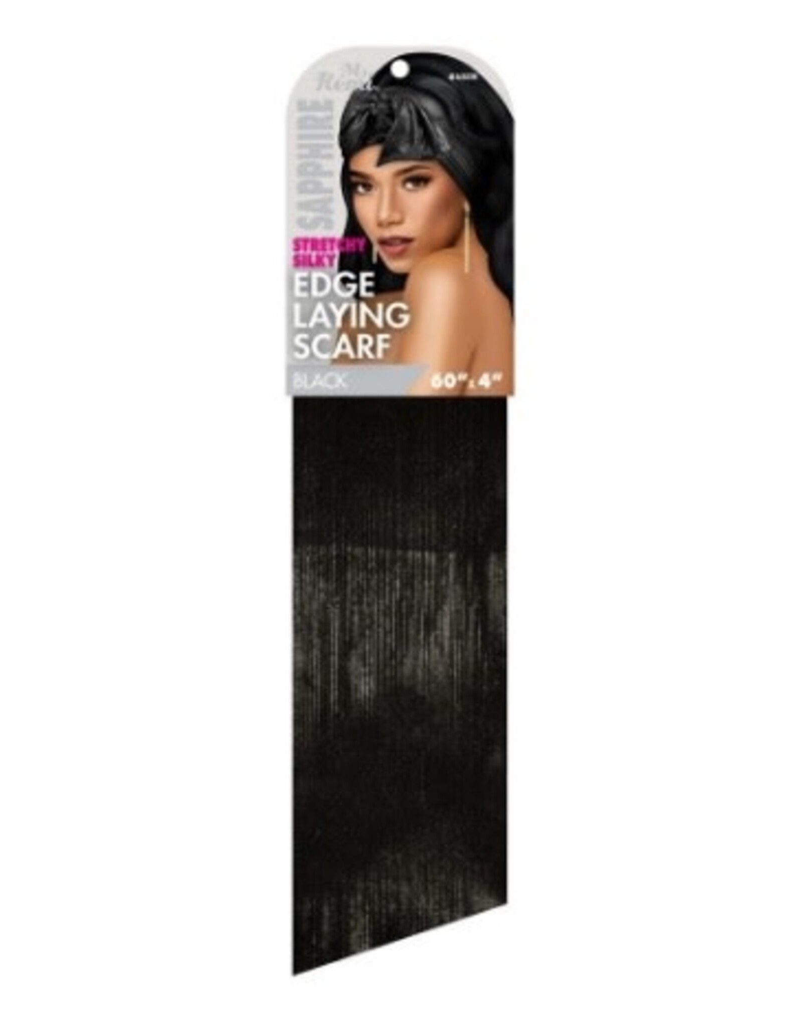 ANNIE MS. REMI SAPPHIRE STRETCHY SILKY EDGE LAYING SCARF