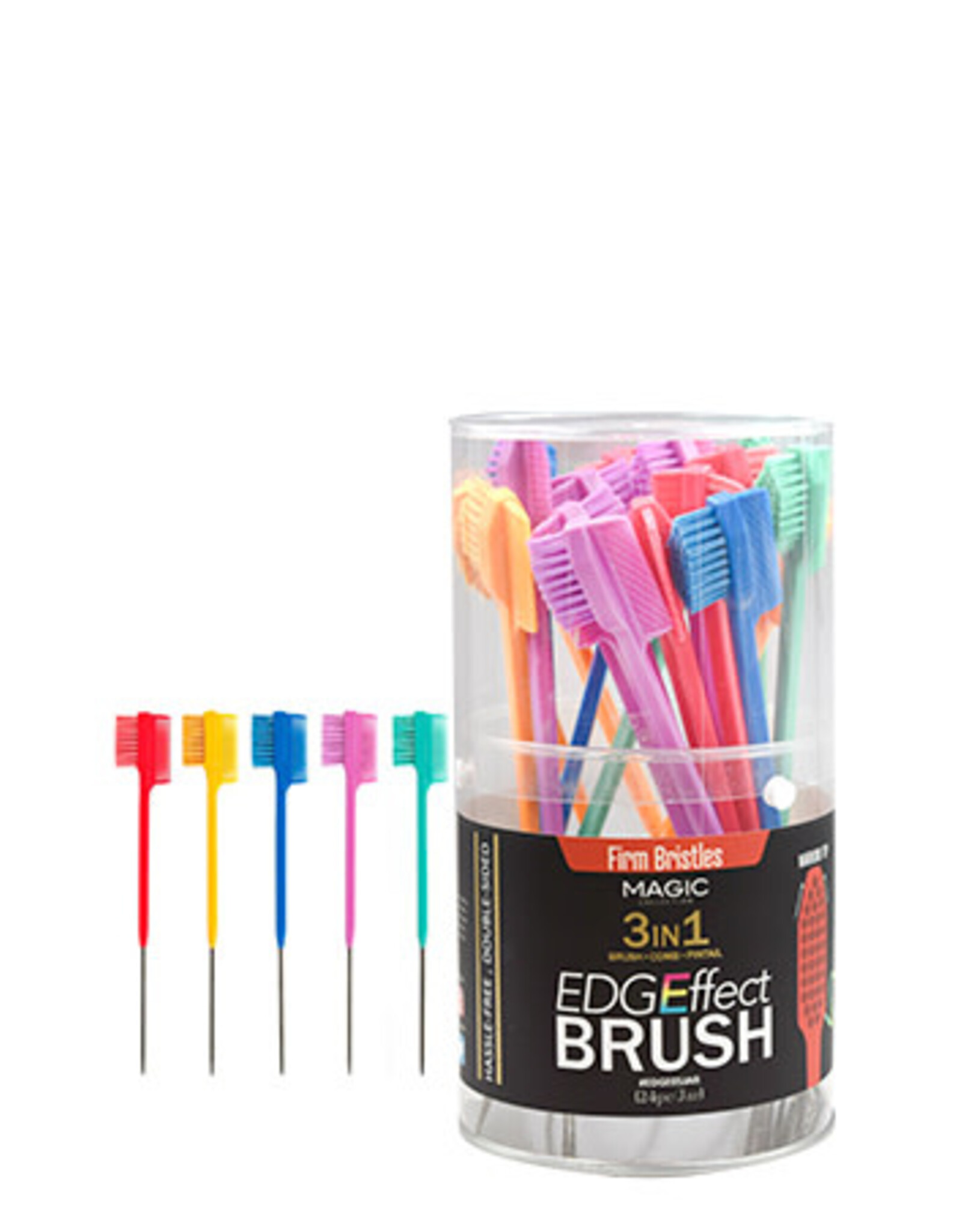 ANNIE EDGE EFFECT BRUSH 3-IN-1 PINTAIL EDGE BRUSH & COMB - FIRM BRISTLES