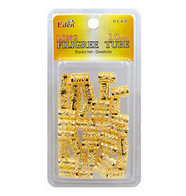 FILIGREE TUBE - LONG 10MM GOLD