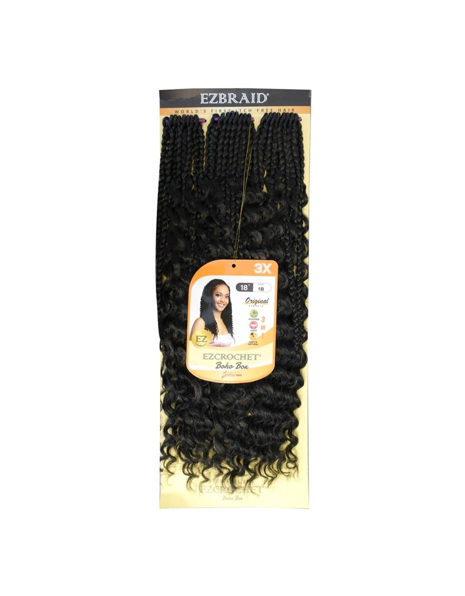 EZBRAID EZCROCHET 3X BOHO BOX BRAID 18"