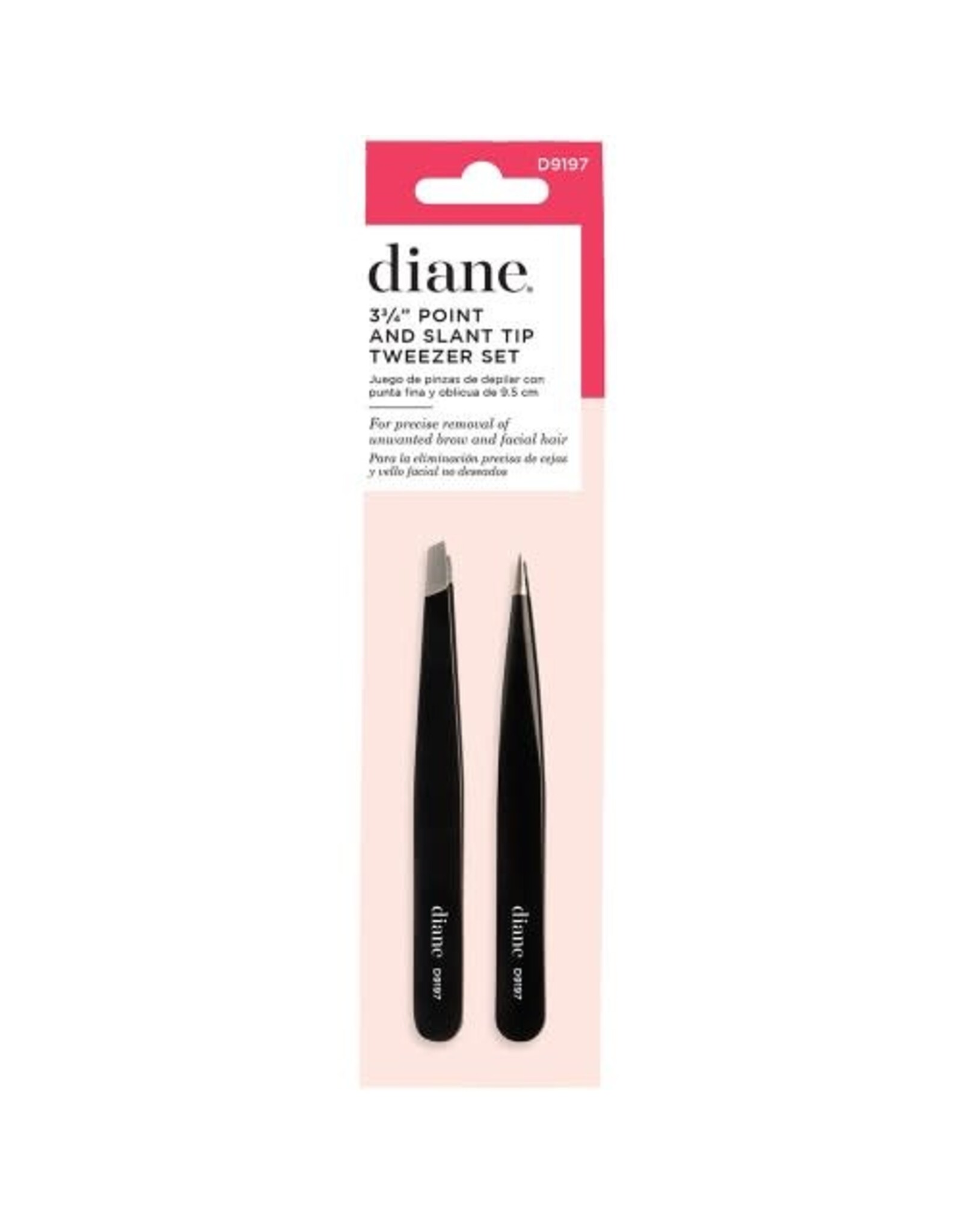 DIANE 3 3/4" POINT & SLANT TIP TWEEZER SET