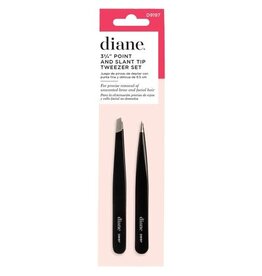 DIANE 3 3/4" POINT & SLANT TIP TWEEZER SET
