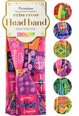 MAGIC CRISS CROSS HEAD ELASTIC TURBAN WRAP - AFRICAN
