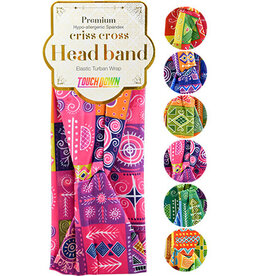 MAGIC CRISS CROSS HEAD ELASTIC TURBAN WRAP - AFRICAN