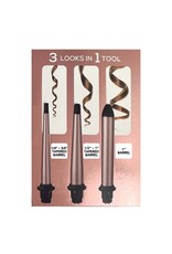 HOT & HOTTER 3-IN-1 INTERCHANGEABLE DIGITAL CERAMIC CURLING WAND SET