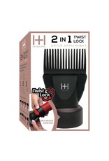 HOT & HOTTER 2 IN 1 TWIST & LOCK DRYER ATTACHMENT