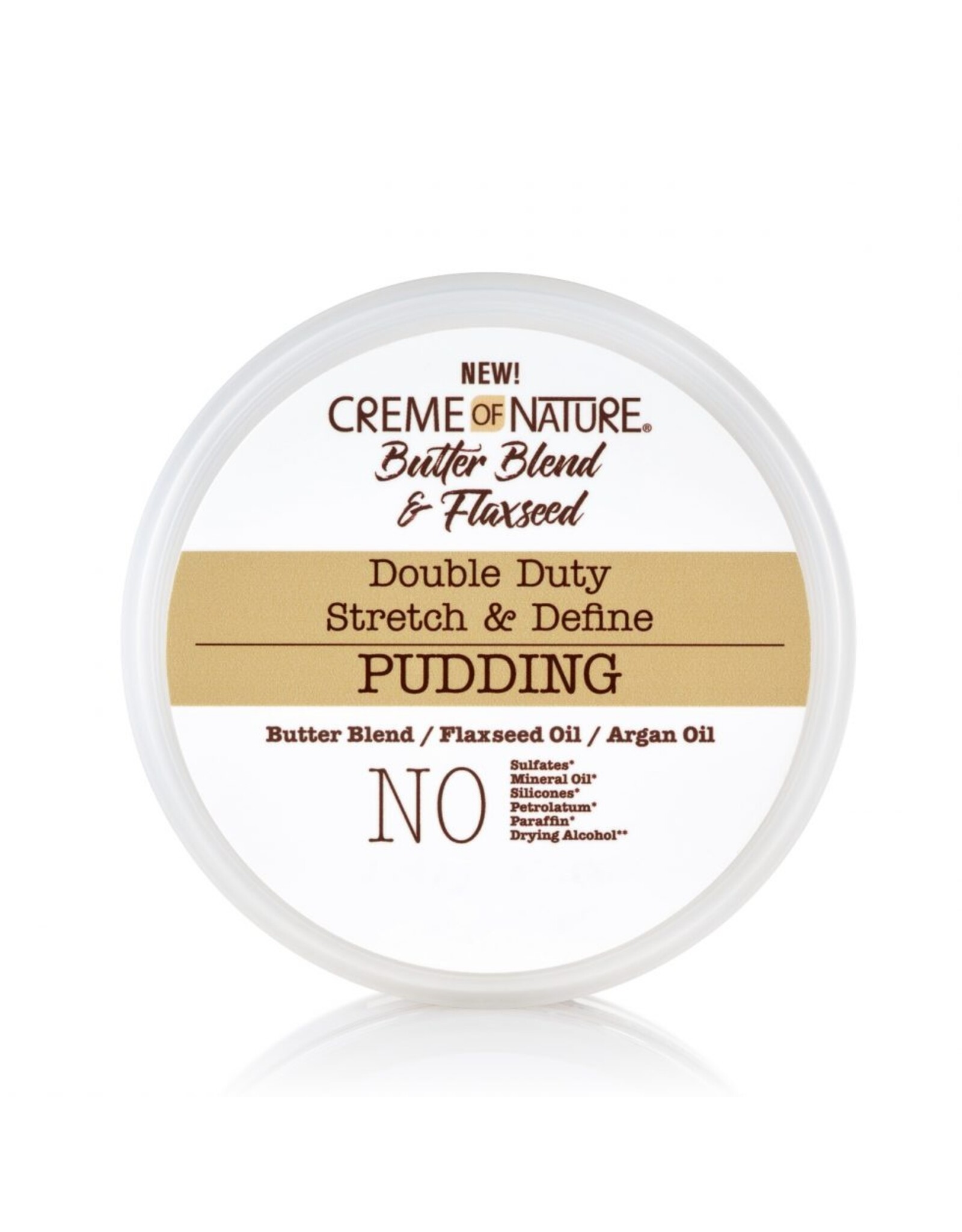 CREME OF NATURE BUTTER BLEND & FLAXSEED DOUBLE DUTY STRETCH & DEFINE PUDDING 11.5OZ