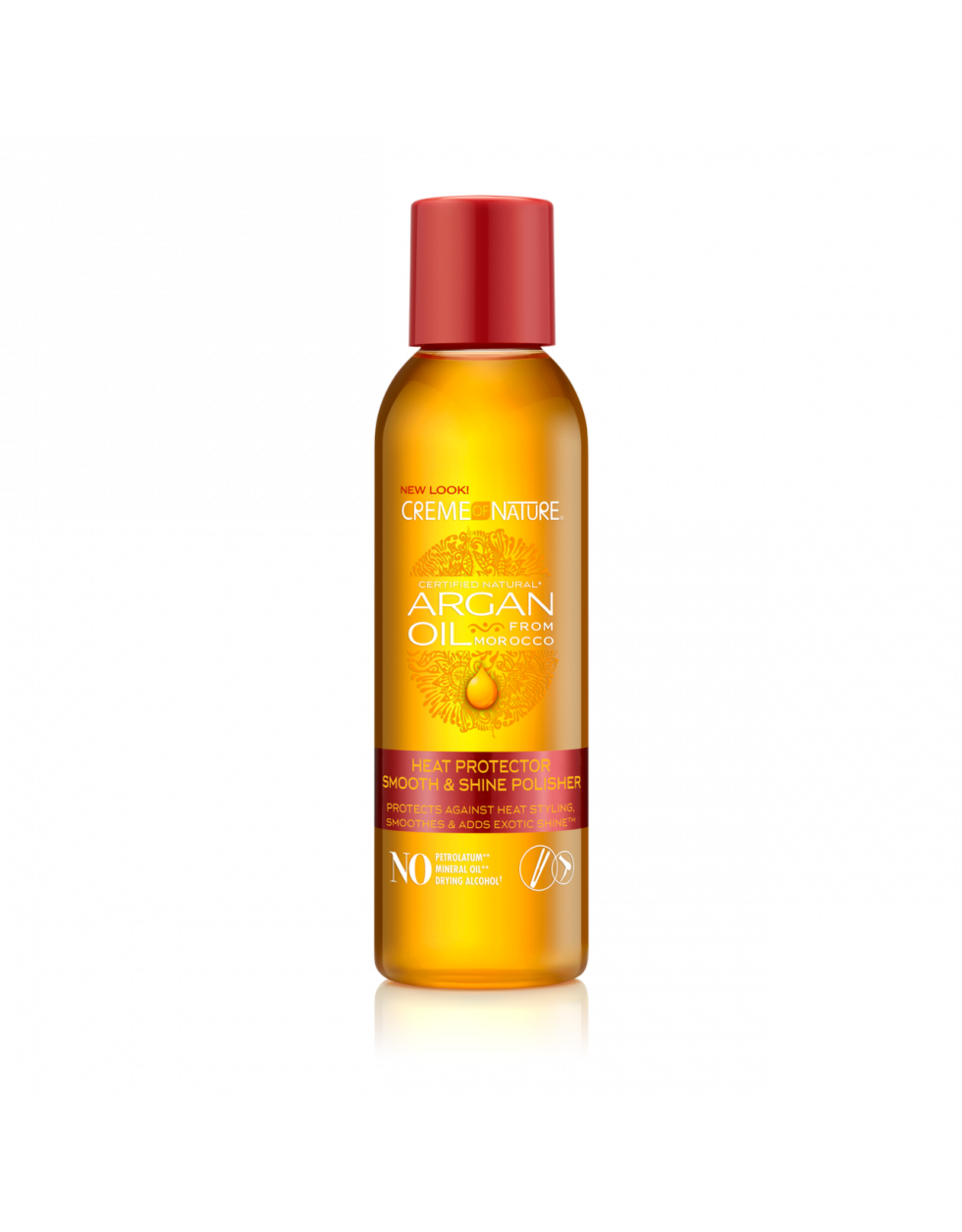 CREME OF NATURE ARGAN OIL HEAT PROTECTOR SMOOTH & SHINE POLISHER 4OZ