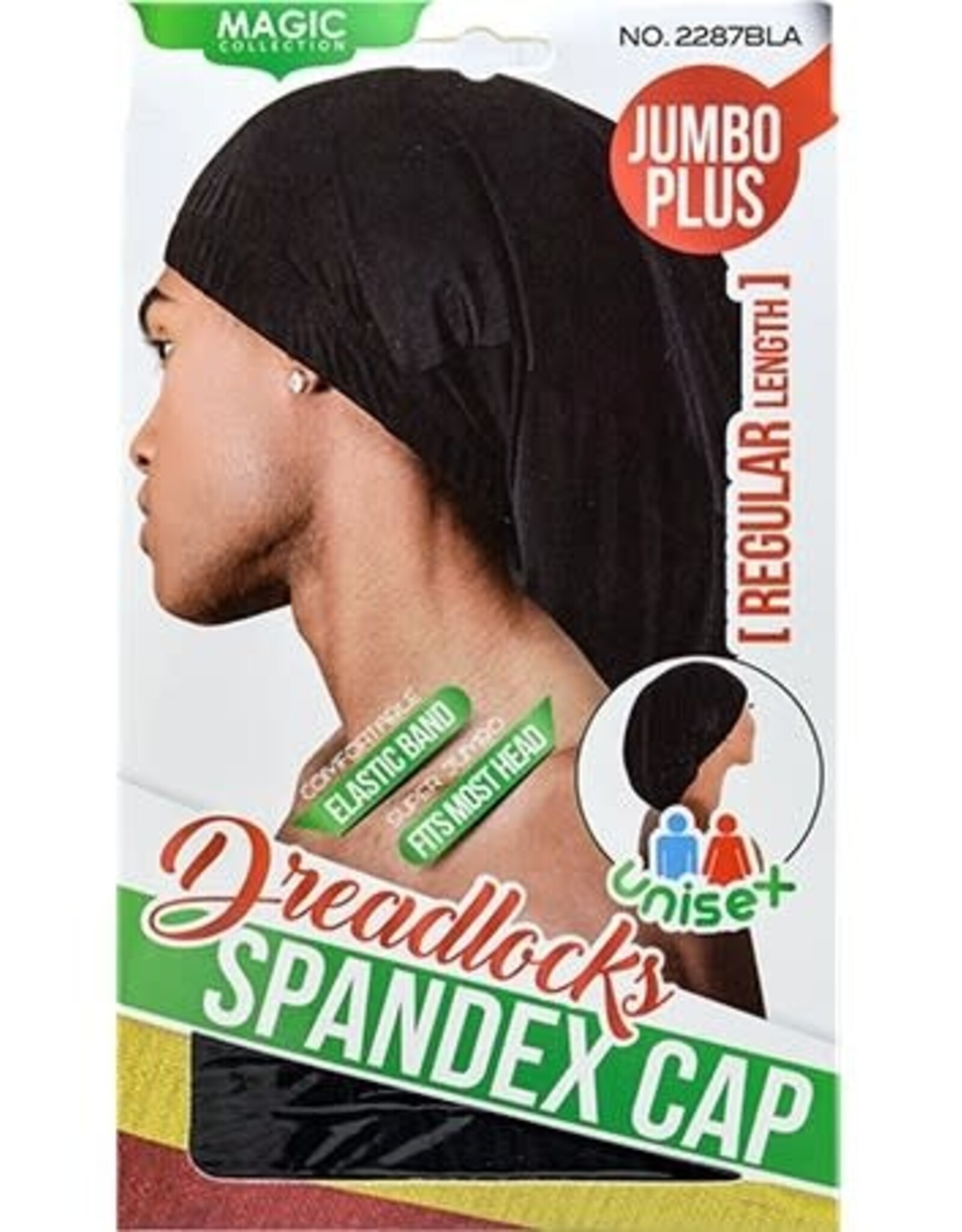 MAGIC DREADLOCKS SPANDEX CAP - BLACK