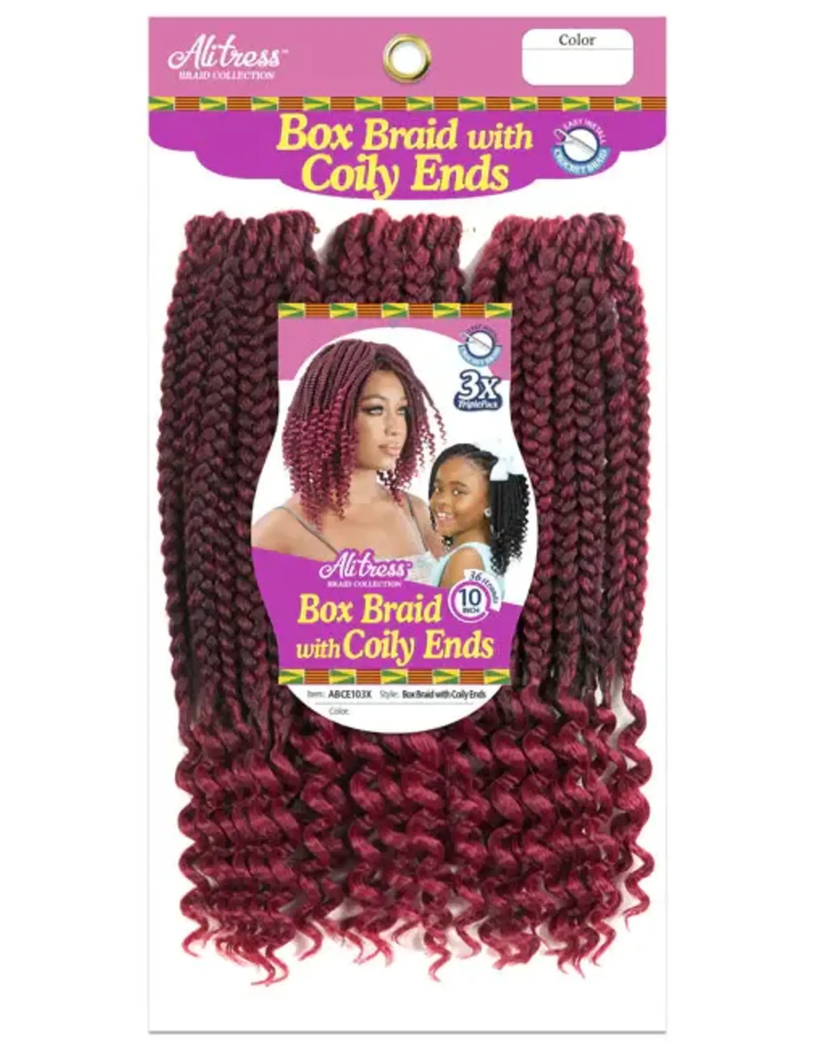 ALITRESS BOX BRAID WITH COILY ENDS