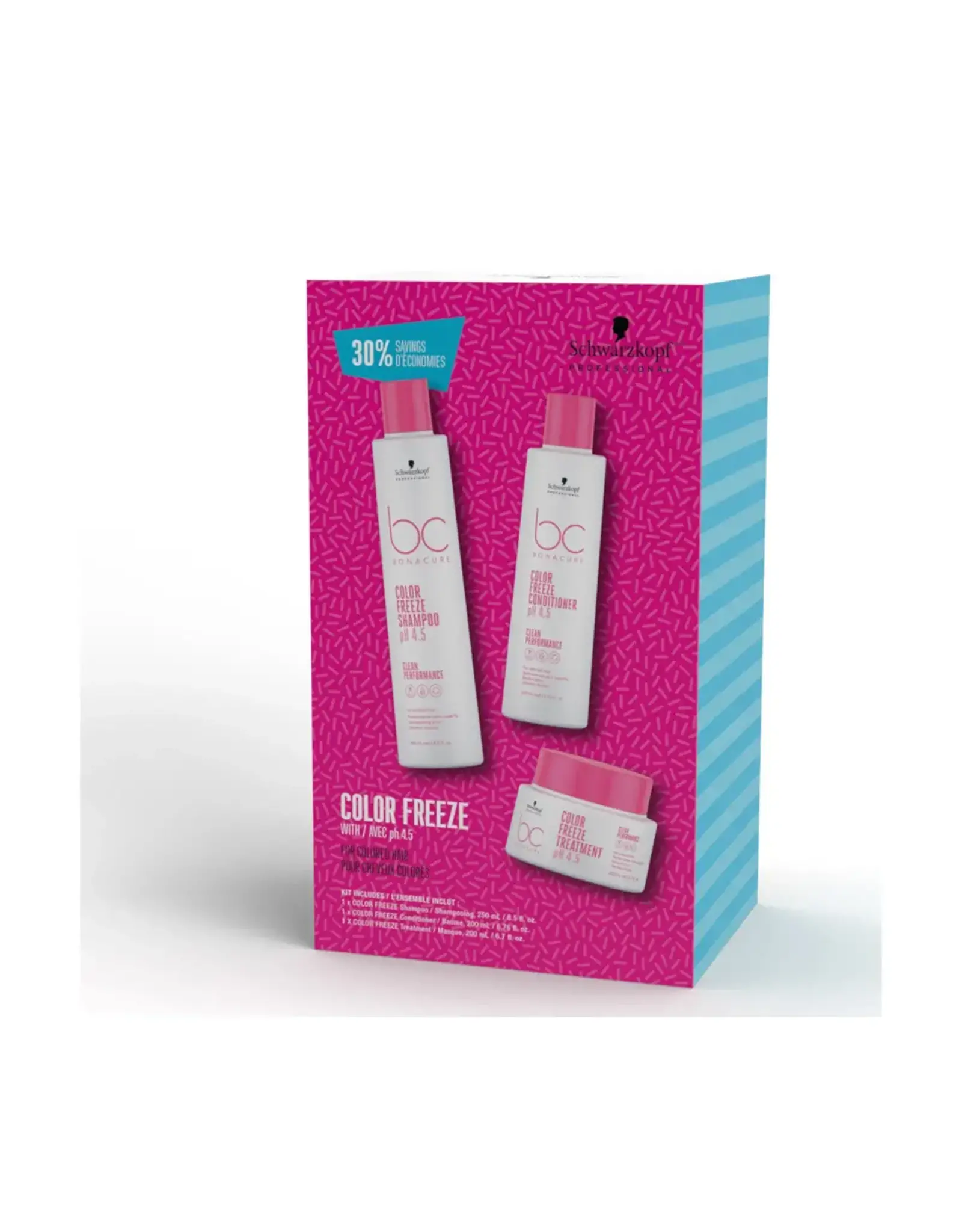 SCHWARZKOPF BONACURE COLOR FREEZE CLEAN HOLIDAY TRIO