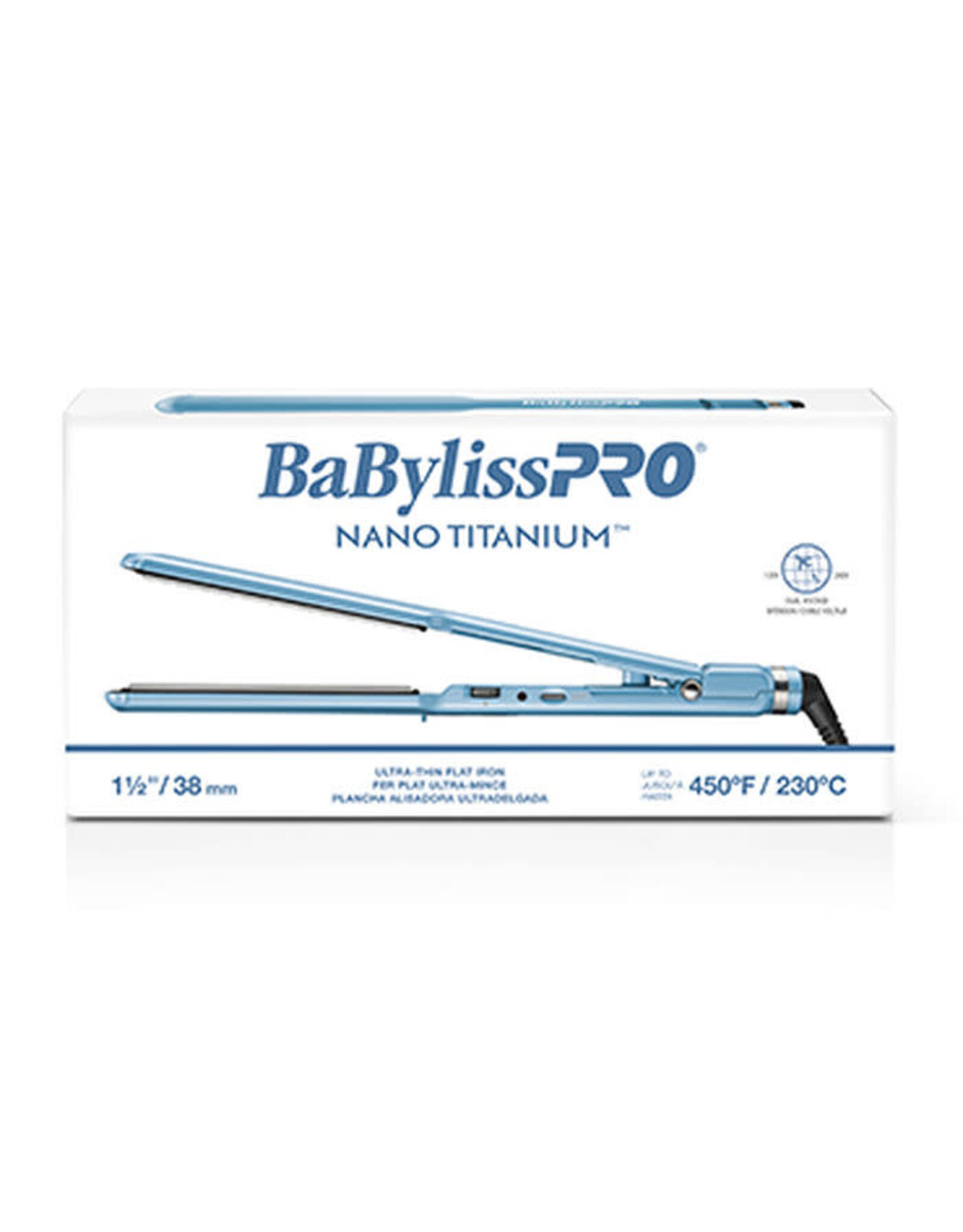 BABYLISS NANO-TITANIUM & CERAMIC FLAT IRON 1 1/2"