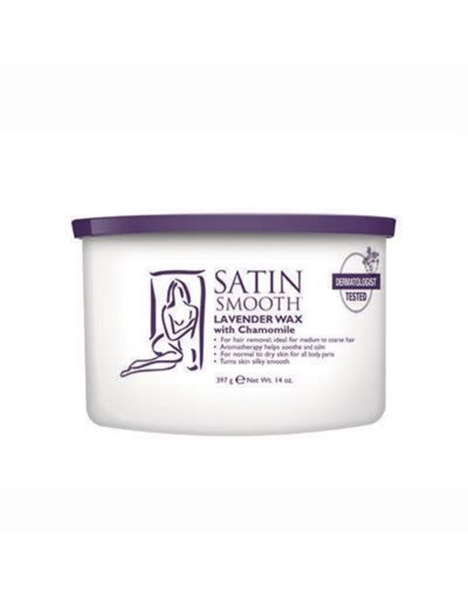 SATIN SMOOTH LAVENDER WAX WITH CHAMOMILE 14OZ