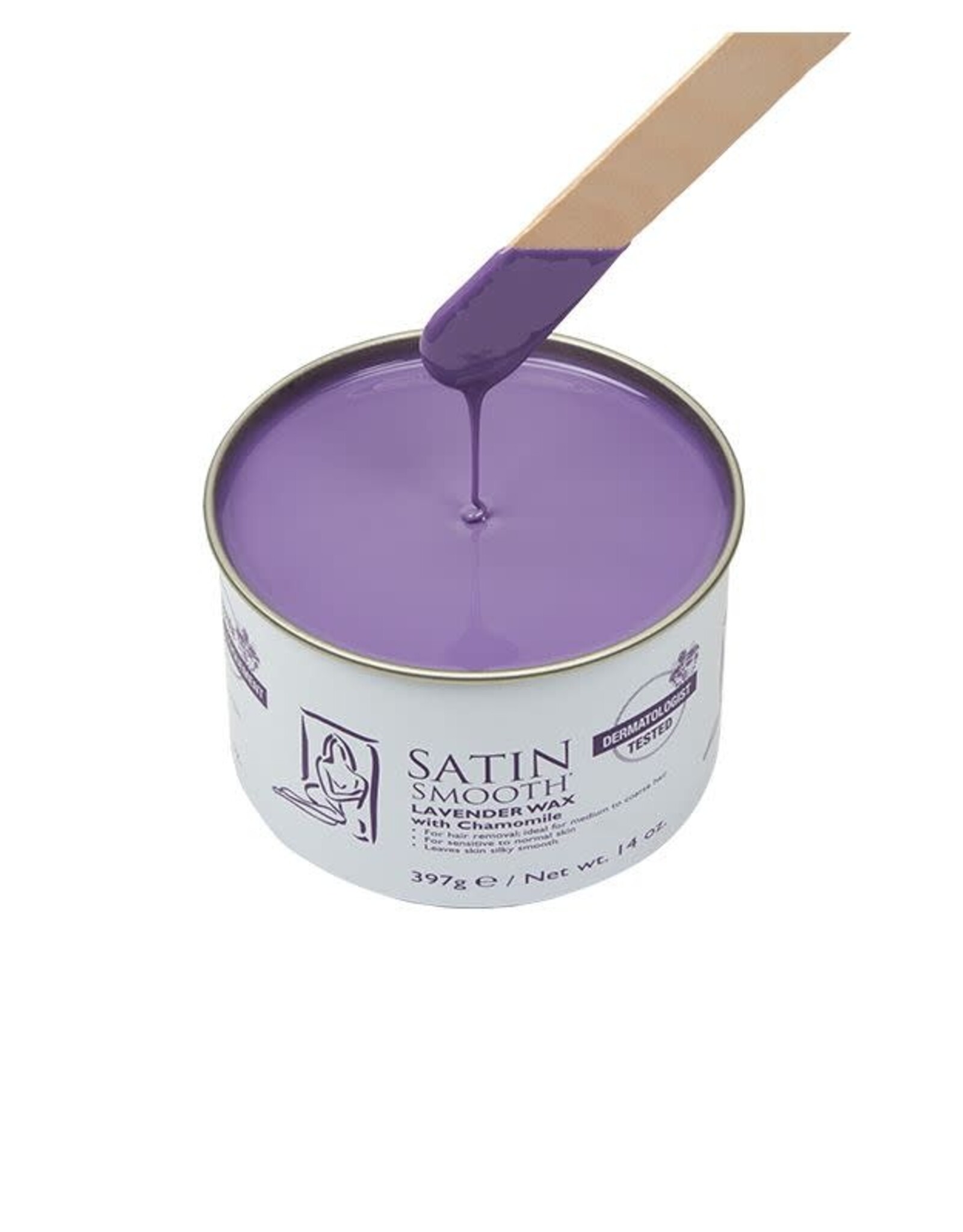 SATIN SMOOTH LAVENDER WAX WITH CHAMOMILE 14OZ
