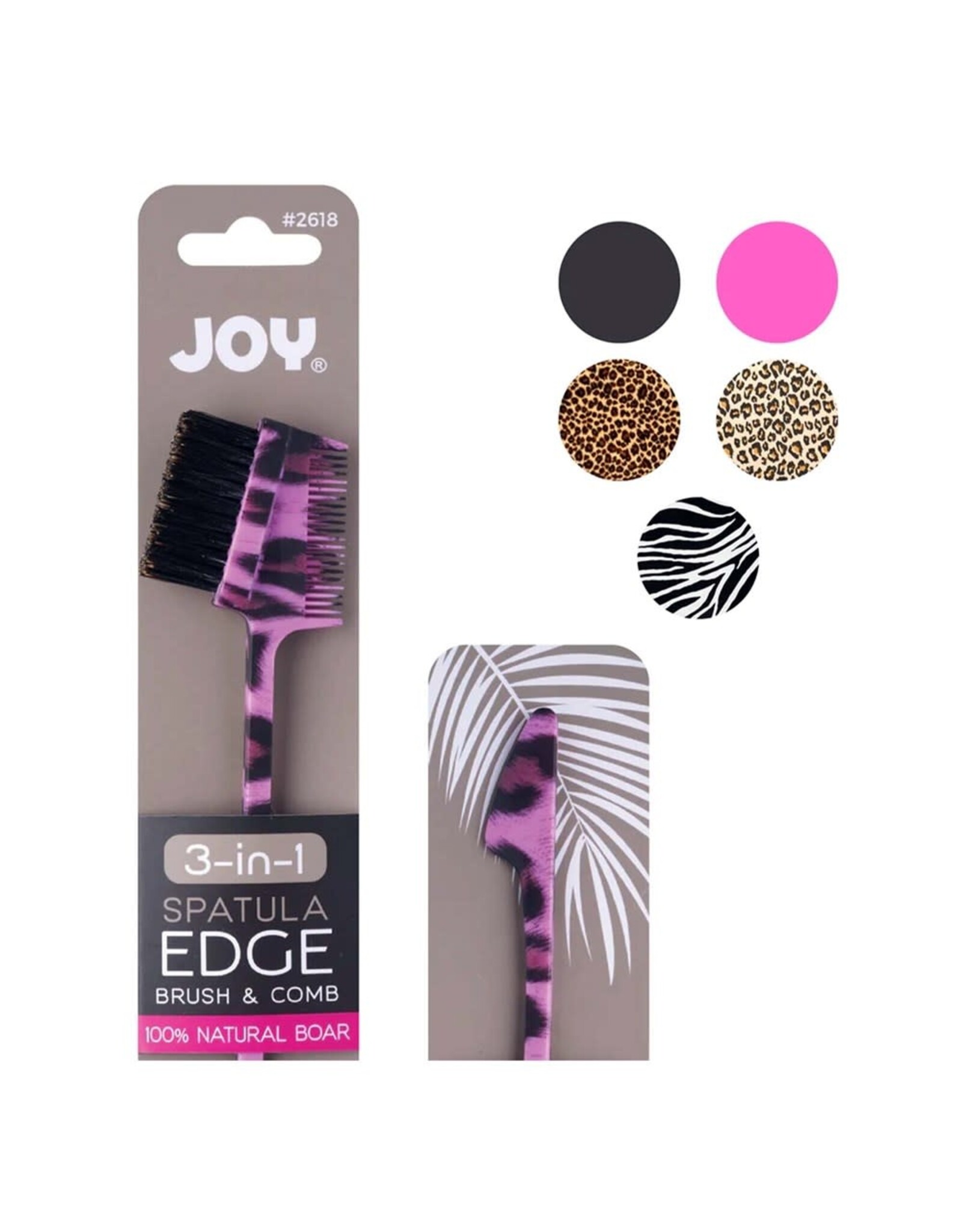 ANNIE JOY 3-IN-1 SPATULA EDGE BRUSH & COMB