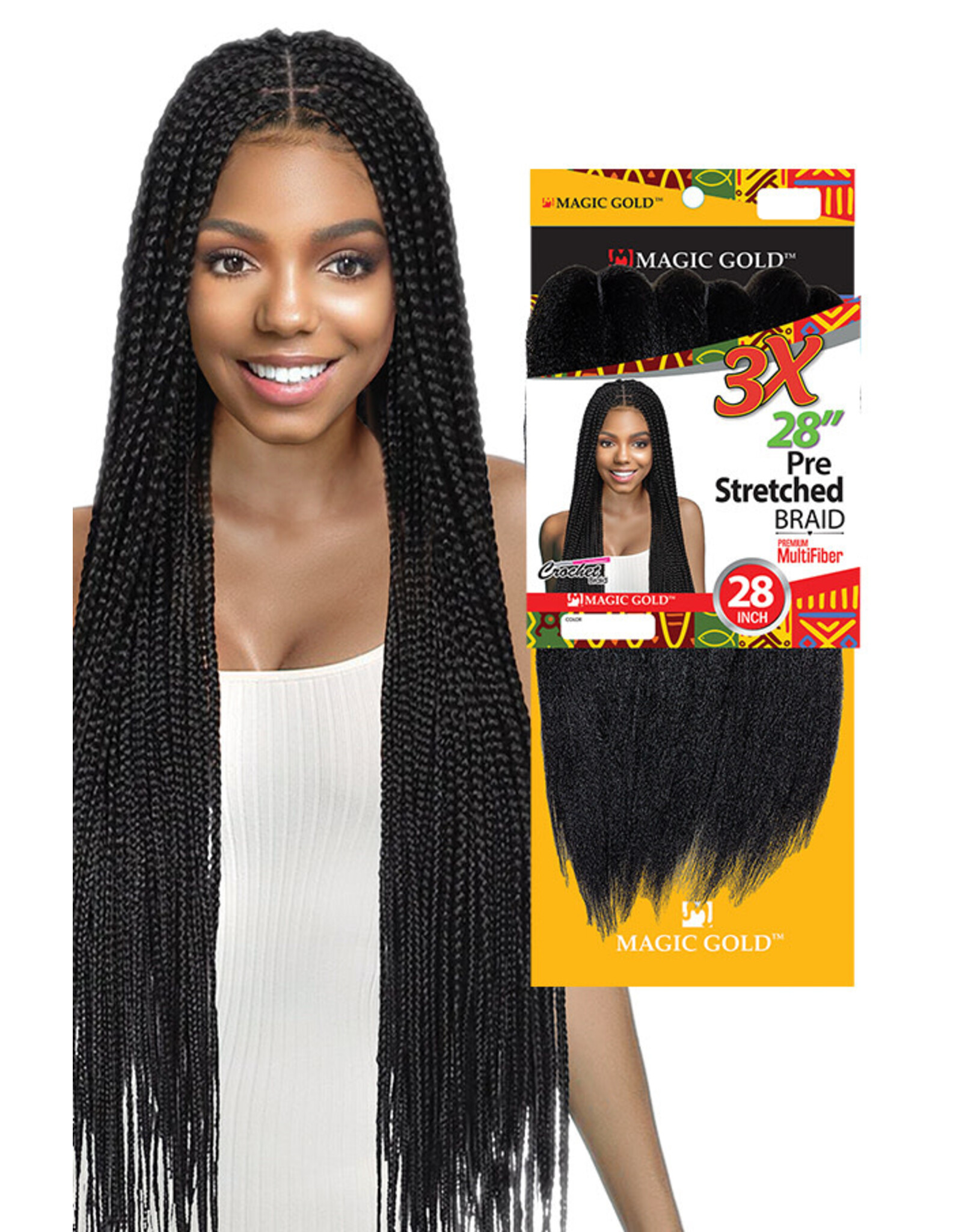 MAGIC 3X YAKI PRE-STRETCHED BRAID 28"