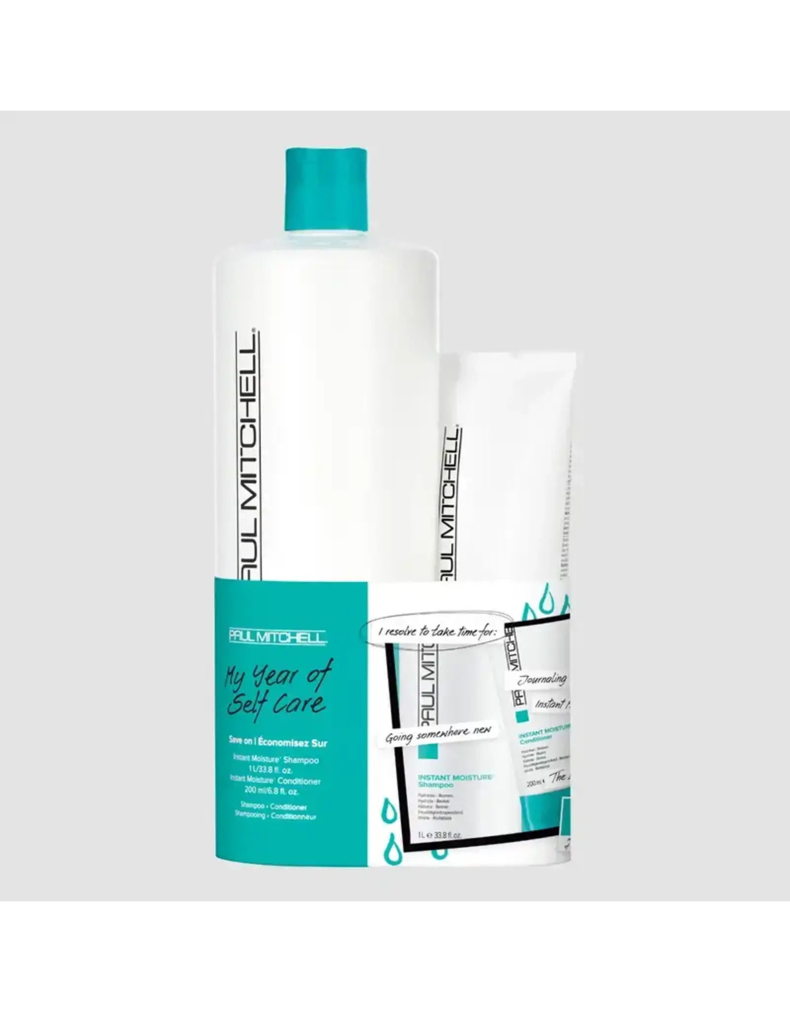 PAUL MITCHELL INSTANT MOISTURE 1L SHAMPOO, 200ML CONDITIONER DUO