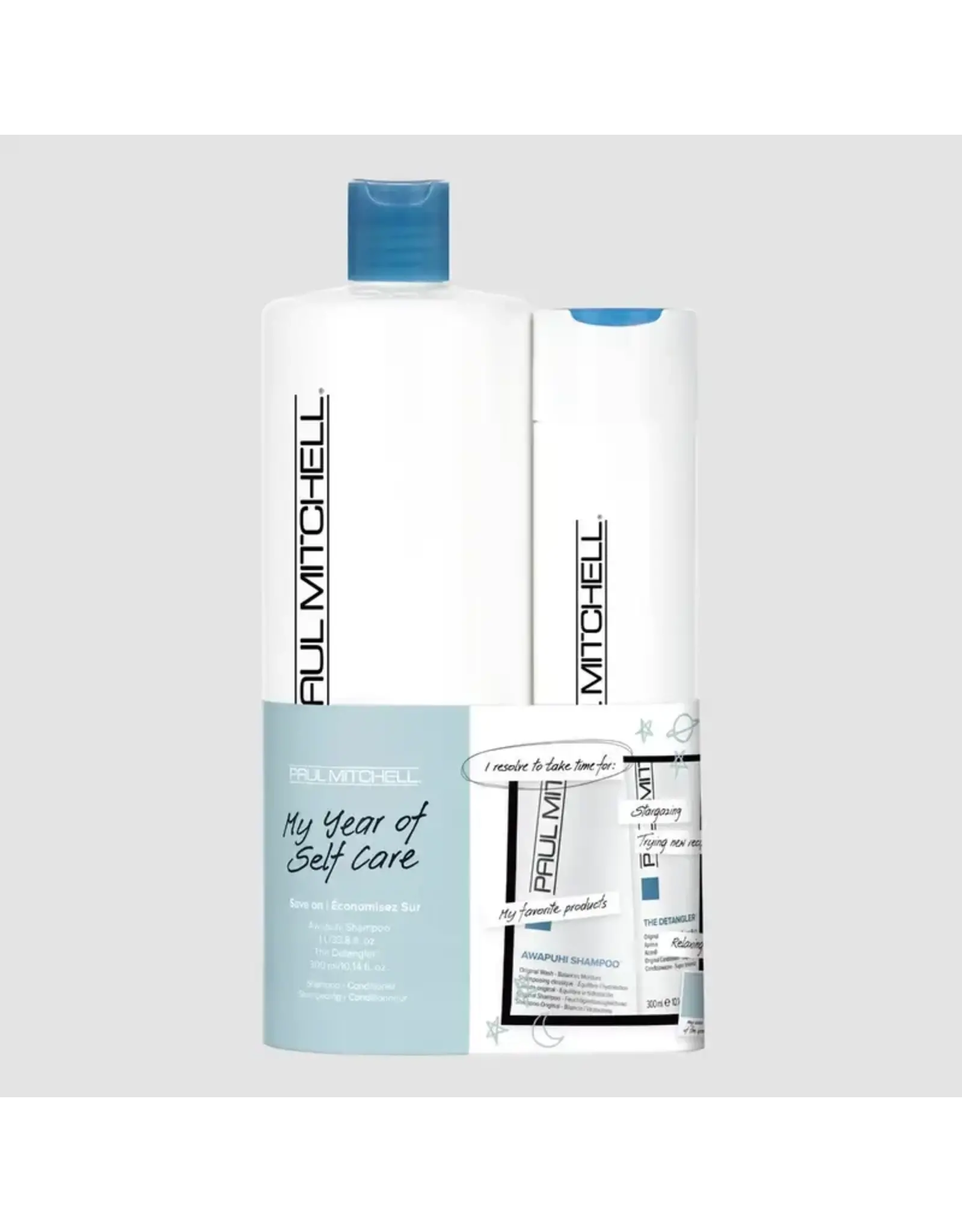 PAUL MITCHELL AWAPUHI SHAMPOO 1L , 300ML THE DETANGLER DUO