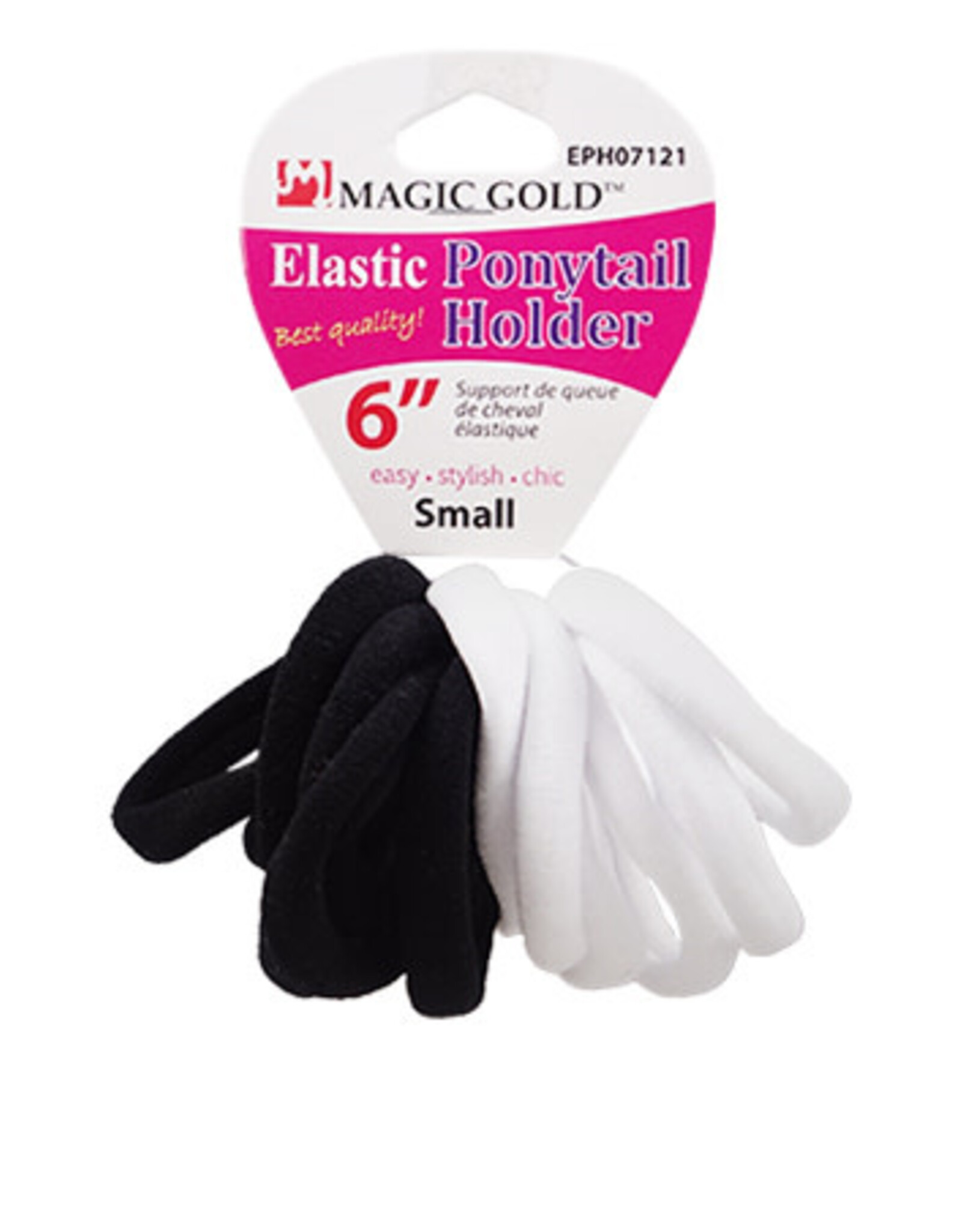 MAGIC SEAMLESS PONYTAIL HOLDER 12PC - SMALL 6"