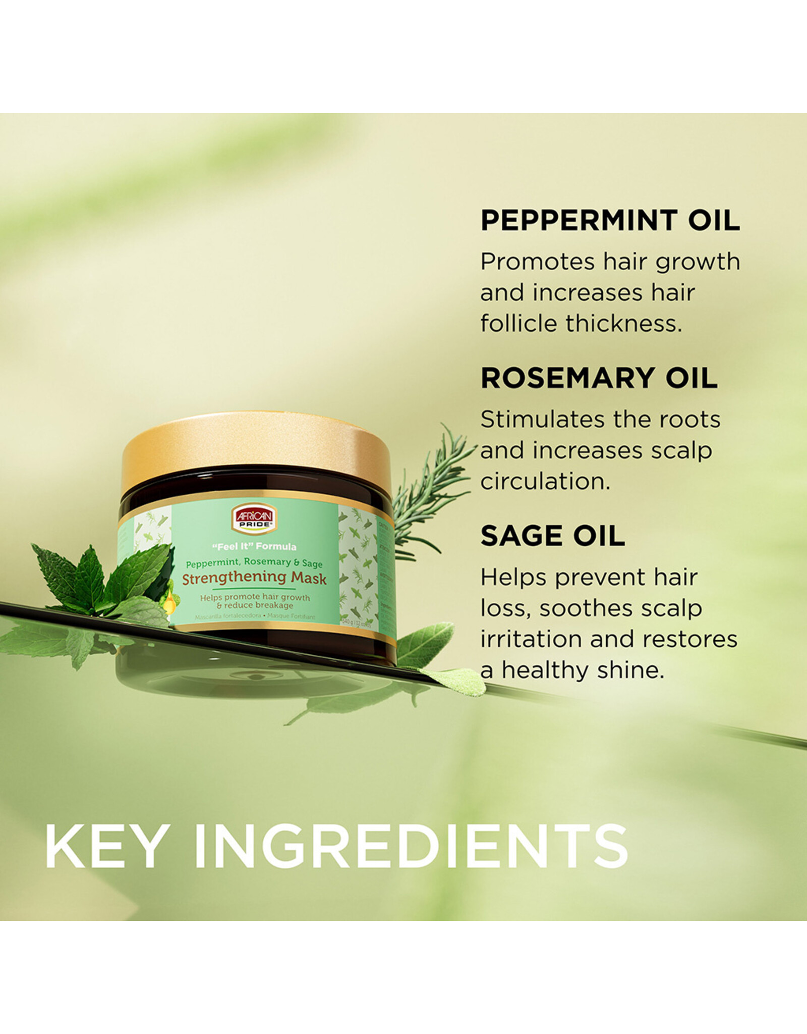 AFRICAN PRIDE "FEEL IT" FORMULA STRENGTHENING MASK 12OZ