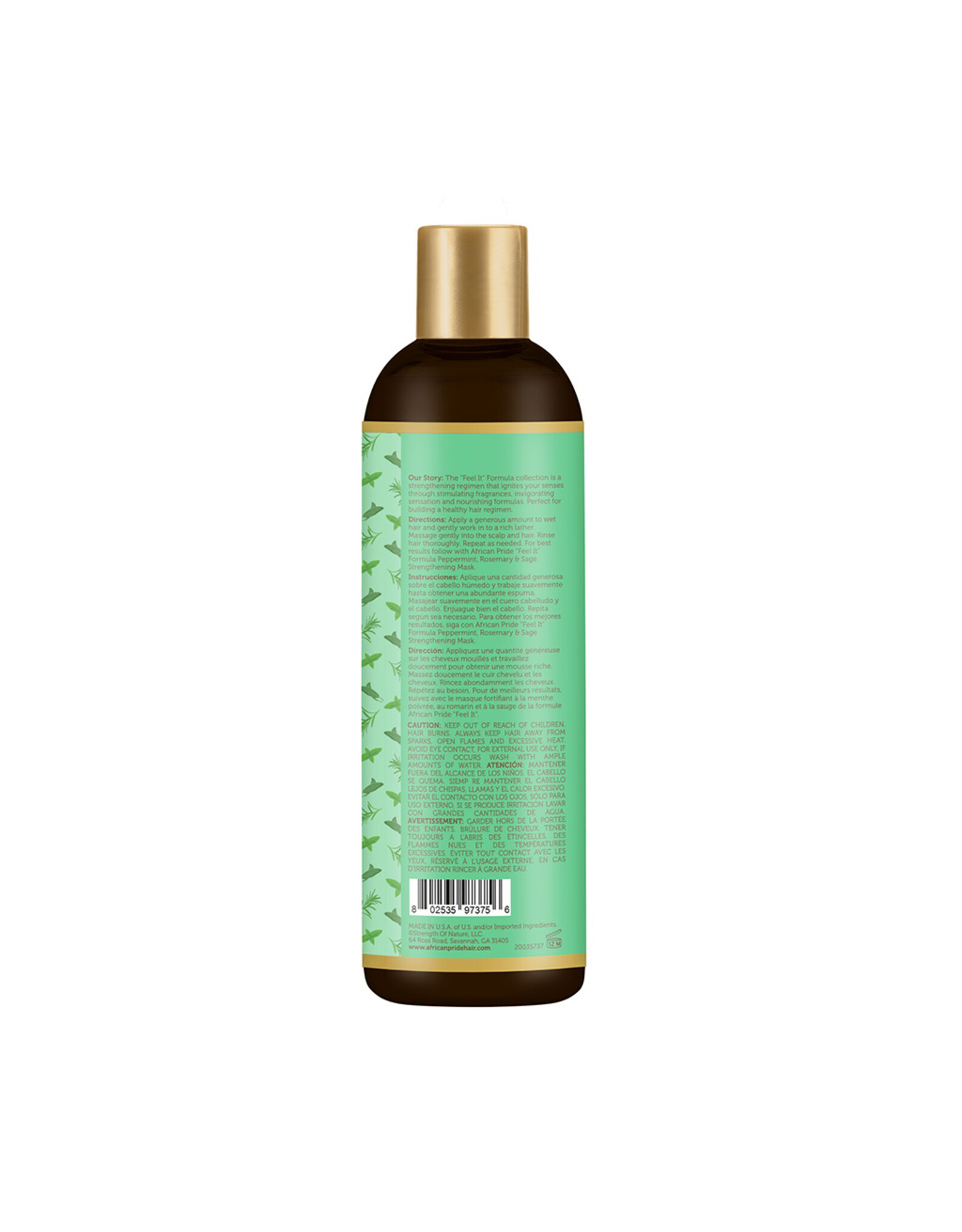 AFRICAN PRIDE "FEEL IT" FORMULA STRENGTHENING SHAMPOO 12OZ