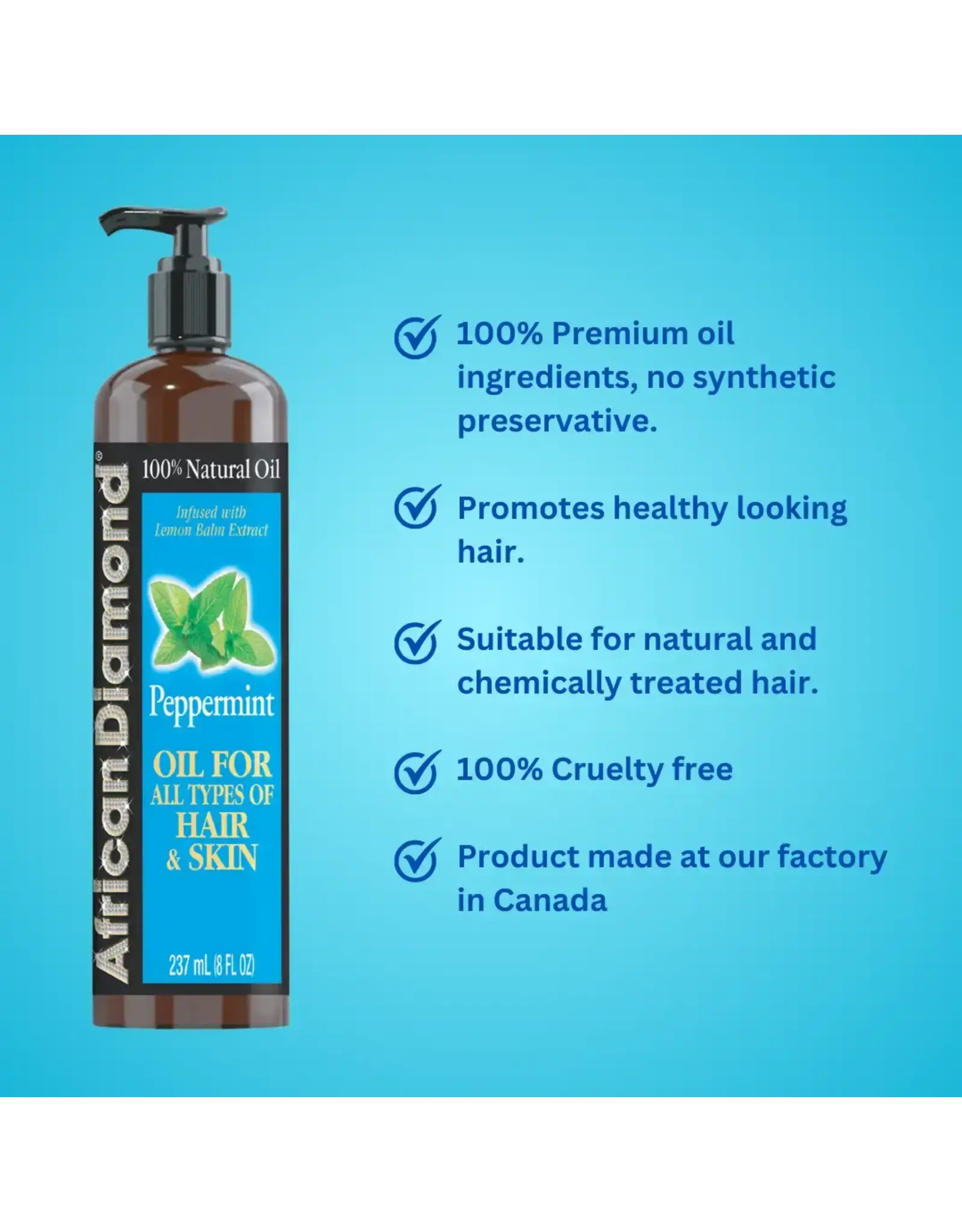 AFRICAN DIAMOND 100% NATURAL OIL FOR ALL TYPES OF HAIR & SKIN
