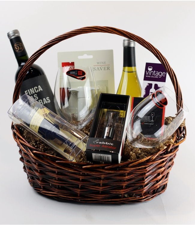 Grapevine Red Wine & Cheese Gift Basket