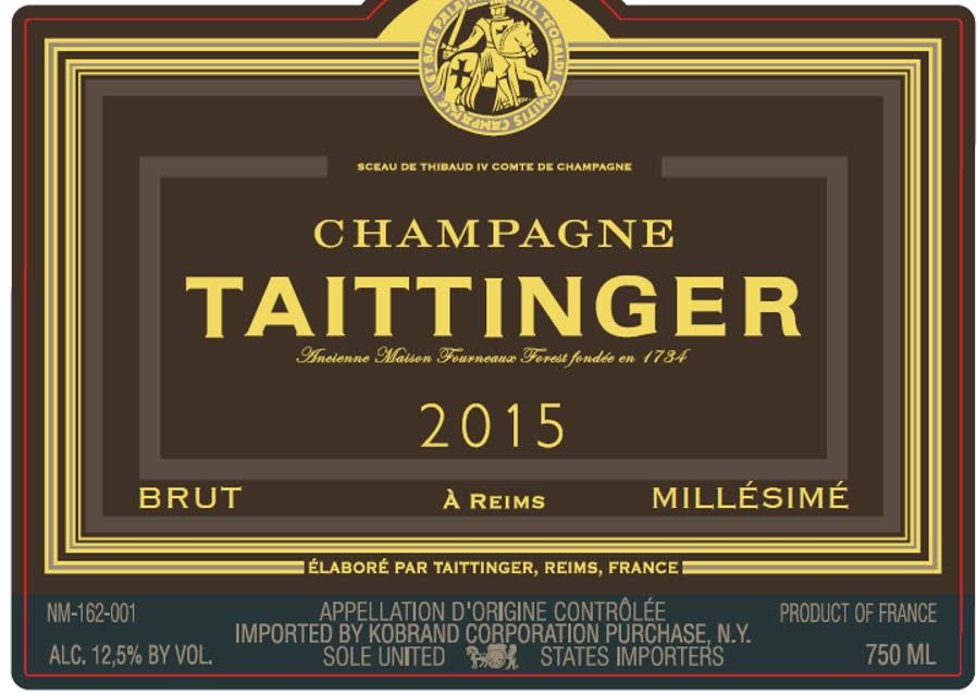 Taittinger Brut Millésimée 2015 - Vintage Wine Cellars